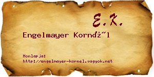 Engelmayer Kornél névjegykártya