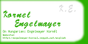 kornel engelmayer business card