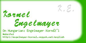 kornel engelmayer business card